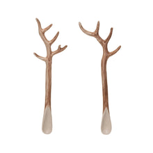 Load image into Gallery viewer, Stoneware Spoon w/ Antler Handle | Creative Co-op