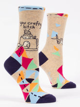 Load image into Gallery viewer, Women&#39;s Crew Socks | Blue Q