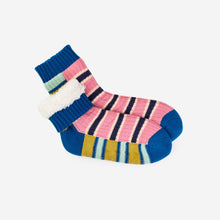 Load image into Gallery viewer, Zipper Stripe Knit House Socks | Verloop