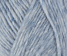 Load image into Gallery viewer, Close up of color 0008. Strands of light and dark blue running throughout yarn
