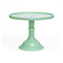 Load image into Gallery viewer, 10 inch, green glass cake plate