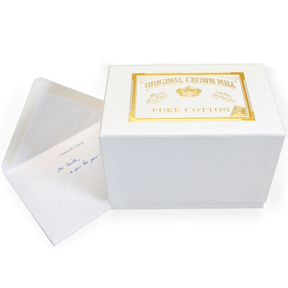 Pure Cotton Note Card Presentation Box | Original Crown Mill