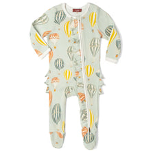 Load image into Gallery viewer, Ruffle Zipper Footed Romper | Milkbarn