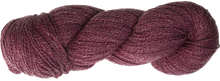 Load image into Gallery viewer, Dark pink and purple skein of yarn on black and gray checkered background