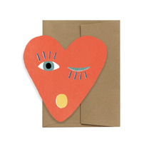 Load image into Gallery viewer, Heart Blink Die Cut Card | Isatopia