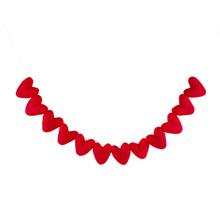 Load image into Gallery viewer, All-Heart Garland Red: 3 ft. | Sheep Farm Felt