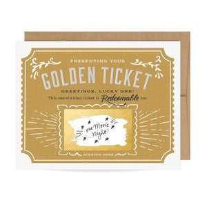 Golden Ticket Scratch-off Card | Inklings Paperie