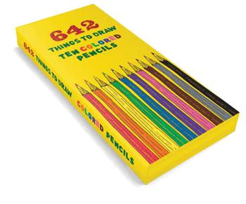 Bright yellow box of pencils angled to the side on white background; Reads 