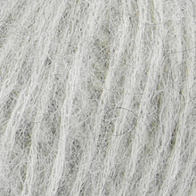 Load image into Gallery viewer, Close up of Rowan Alpaca Classic yarn color 101. Strands in shades of gray and white