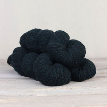 Load image into Gallery viewer, The Fibre Co. Amble yarn in color Blackbeck. Strands in shades of black and dark blue