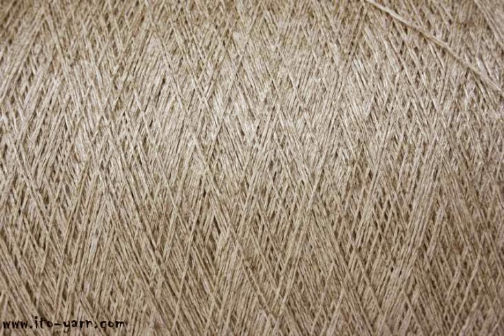 Close up image of light tan yarn strands