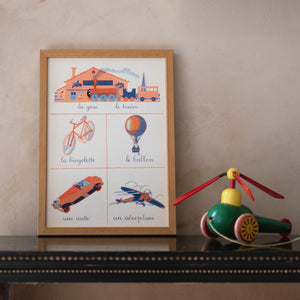 French First Words Animals Fine Art Print-Unframed -11”x14” | Roomytown