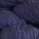 Close up of Mussel colored yarn hank; dark blue/purple hue