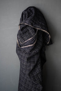 Wobble Navy Check Linen | Merchant & Mills