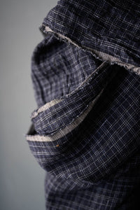 Wobble Navy Check Linen | Merchant & Mills