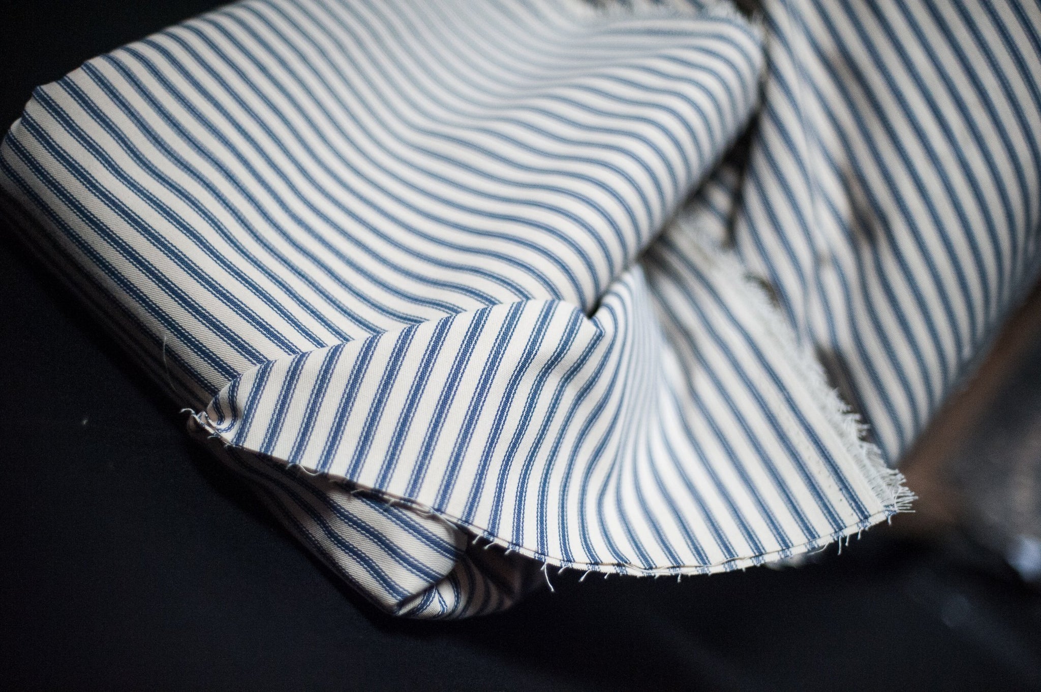 Ticking Blue Extra Wide Cotton | Merchant & Mills – Isadora Popper