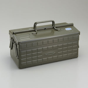Steel Toolbox w/ Cantilever Lid & Upper Storage Trays  ST-350 | Toyo