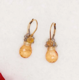 Imperial Topaz Fringe Earrings | River Song Jewelry