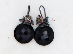 Black Chalcedony Finge Earrings | River Song Jewelry