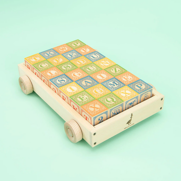 Classic ABC Blocks with Wagon | Uncle Goose