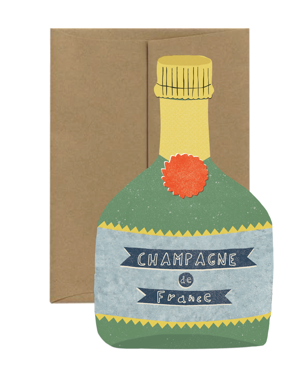 Champagne Die Cut Card | Isatopia