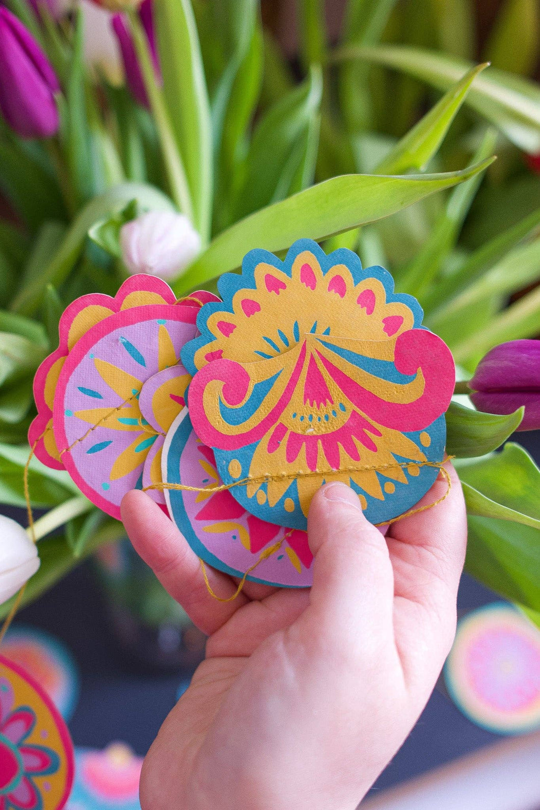 Bright Midsommar Sewn Garland | East End Press
