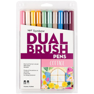 Dual Brush Pen Art Markers: 10-Pack | Tombow