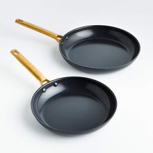 Load image into Gallery viewer, Reserve Black 2-Piece 10&quot; and 12&quot; Ceramic Non-Stick Frying Pan Set | Greenpan