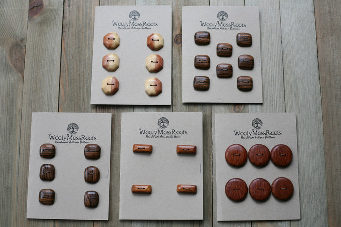 Large Handmade Artisan Buttons | Wooly Moss Roots
