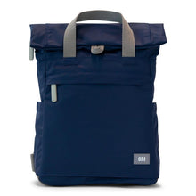 Load image into Gallery viewer, Navy blue ORI bag with gray handles and gray zipper tabs on white background