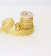 Load image into Gallery viewer, Metallic Loose Weave Ribbon Wood Spool | studio carta