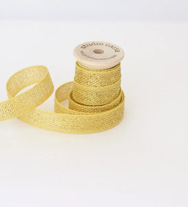 Metallic Loose Weave Ribbon Wood Spool | studio carta