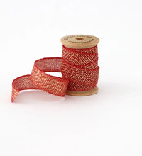 Load image into Gallery viewer, Metallic Loose Weave Ribbon Wood Spool | studio carta
