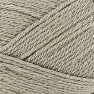 Close up of green/brown strands of yarn
